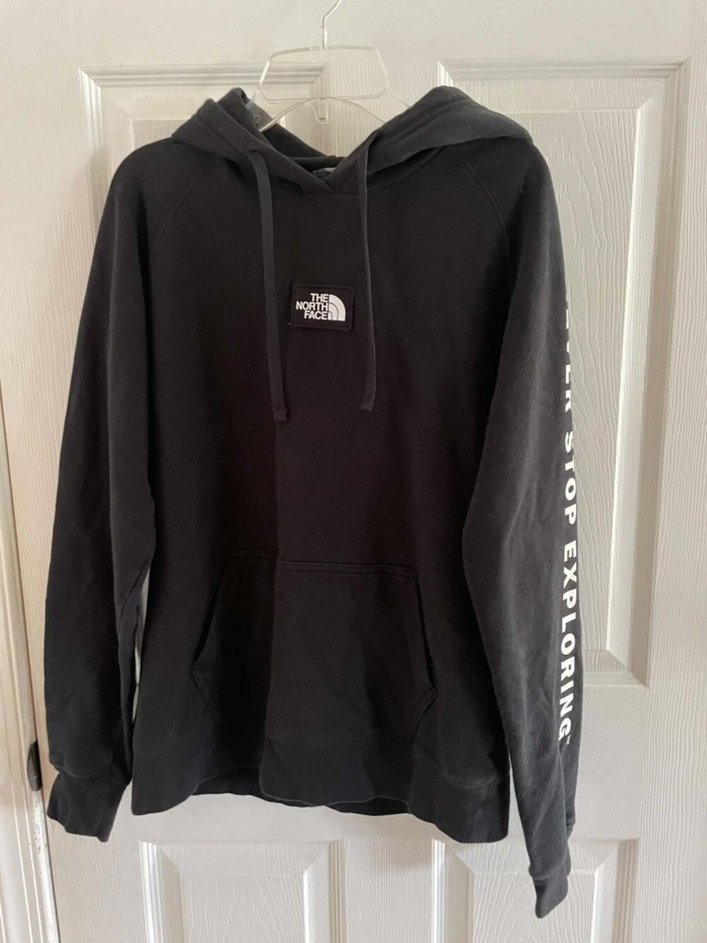 Women's North Face Sweatshirt Hoodie Black Small S Very Good EUC